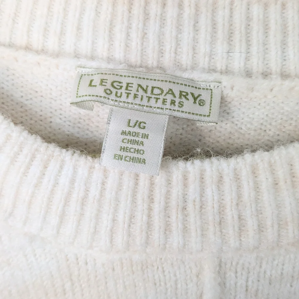 Legendary Outfitters Cream Oversized Boxy Knit Sweater - Large